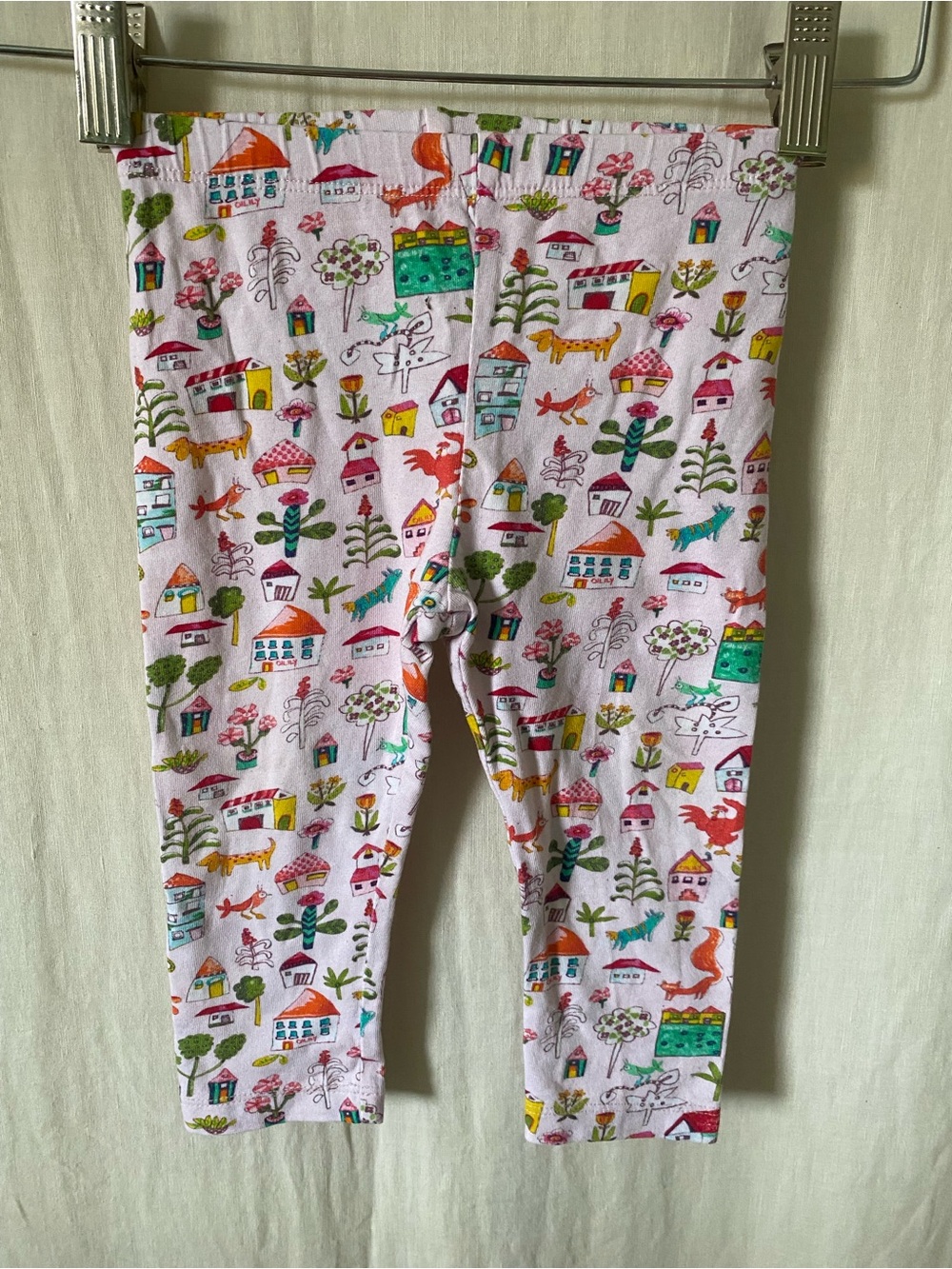 Oilily European Pink Village Print with Animals Leggings for Baby Toddler 24m